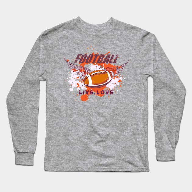 American football Long Sleeve T-Shirt by Johnny